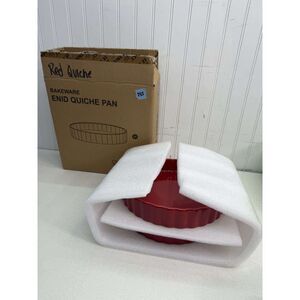 Le Tauci Enid Quiche Pans 9-1/2” New In Factory Box (RED) 1 SET OF 2